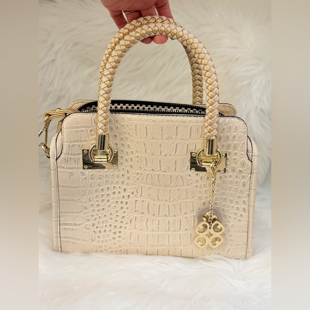 🌾 Gianni Bini Faux Croc Satchel and Shoulder‎ Bag NEW